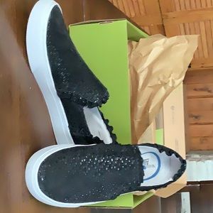 NurseMates Align Farrah Black, 8.5 M leather upper